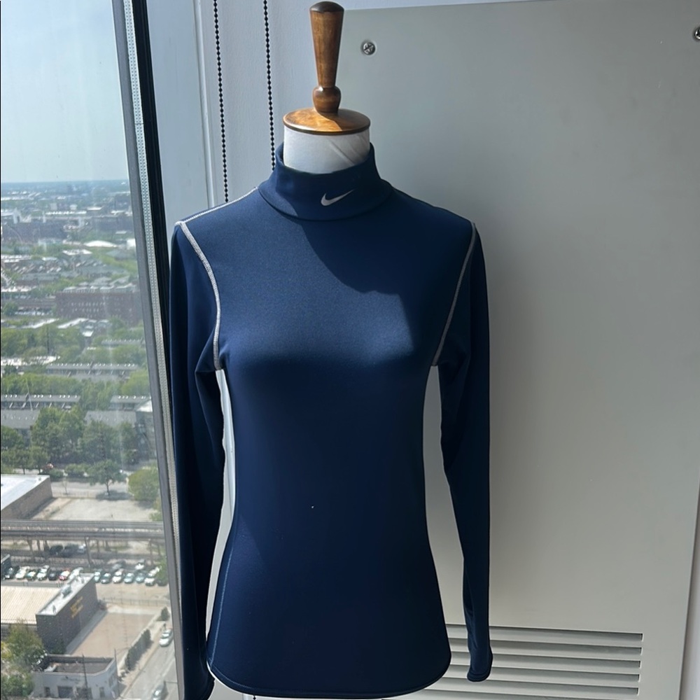 Nike Blue Long Sleeve Fitted Bodysuit